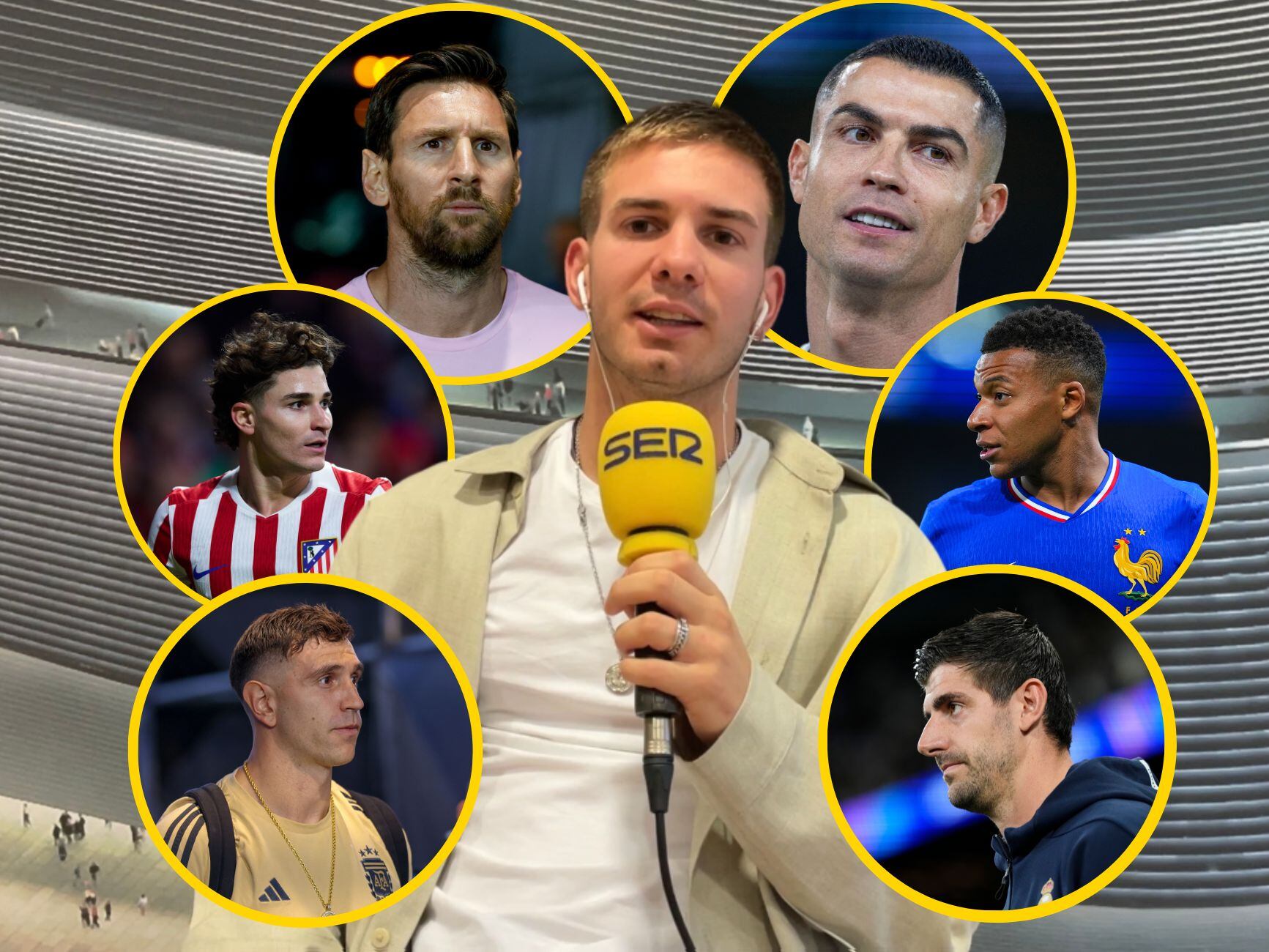 Fotografía de Franco Mastantuono durante la entrevista en 'El Larguero'