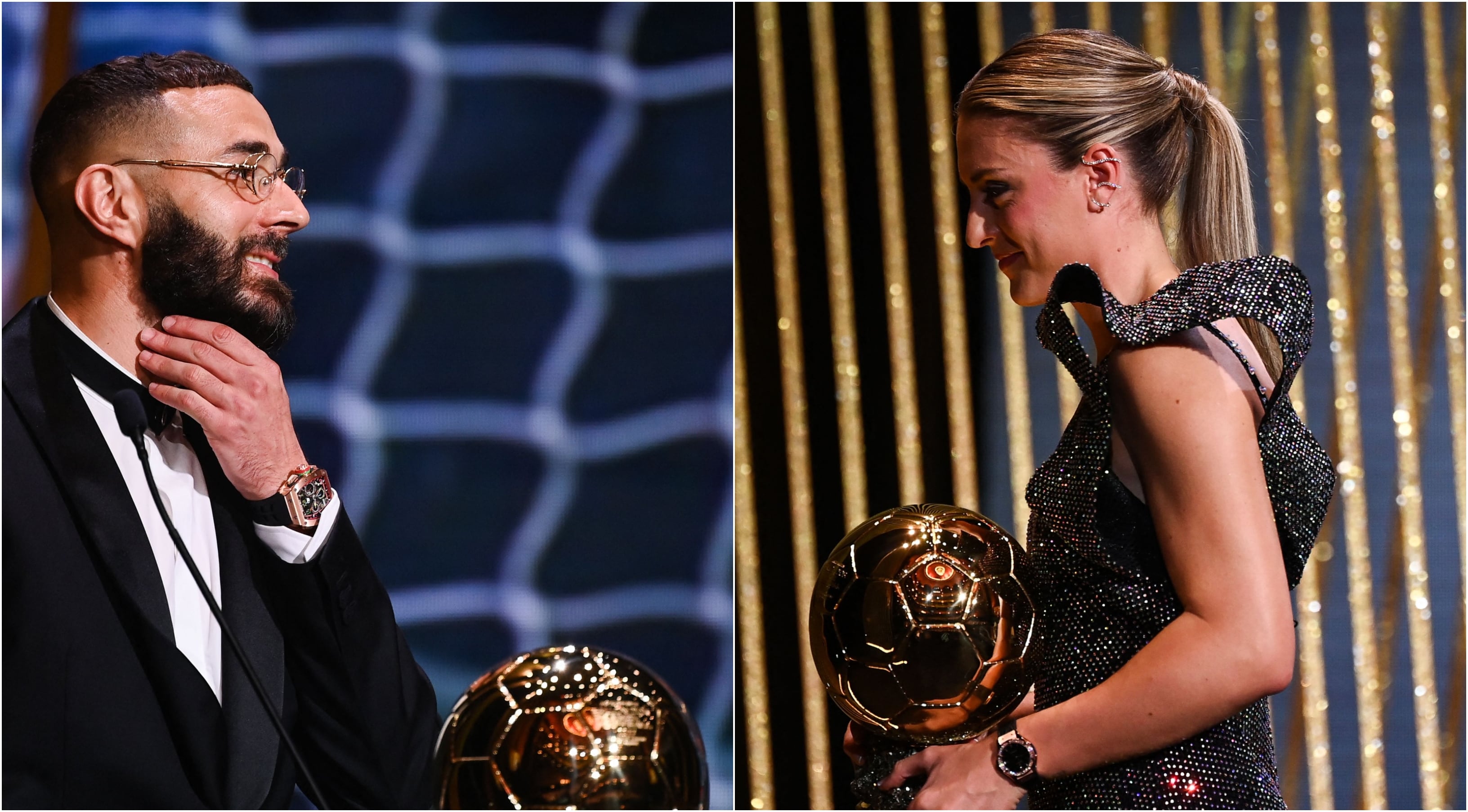 Karim Benzema y Alexia Putellas, protagonistas del Balón de Oro (Getty Images).