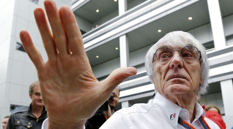 Bernie Ecclestone, durante un Gran Premio en 2005