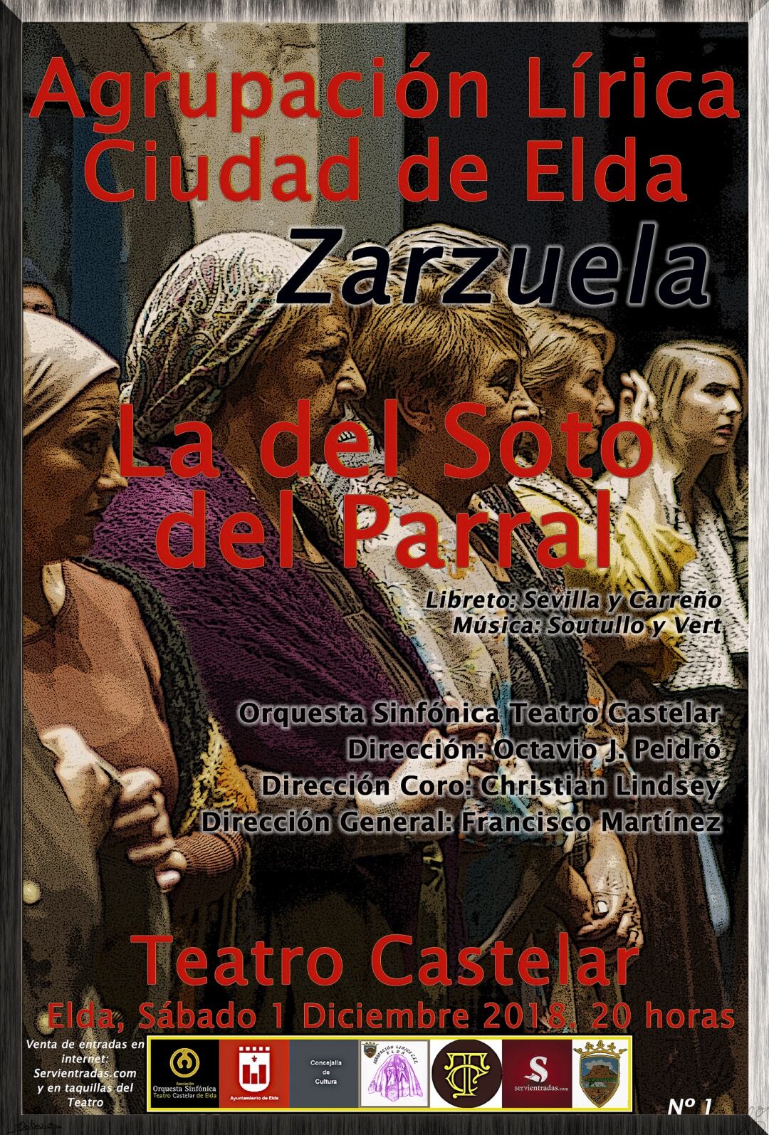 La Agrupación Lirica Ciudad de Elda, anteriormente Agrupación Lirica CEE, representa su primera zarzuela, tras su cambio de nombre, en el Teatro Castelar de Elda