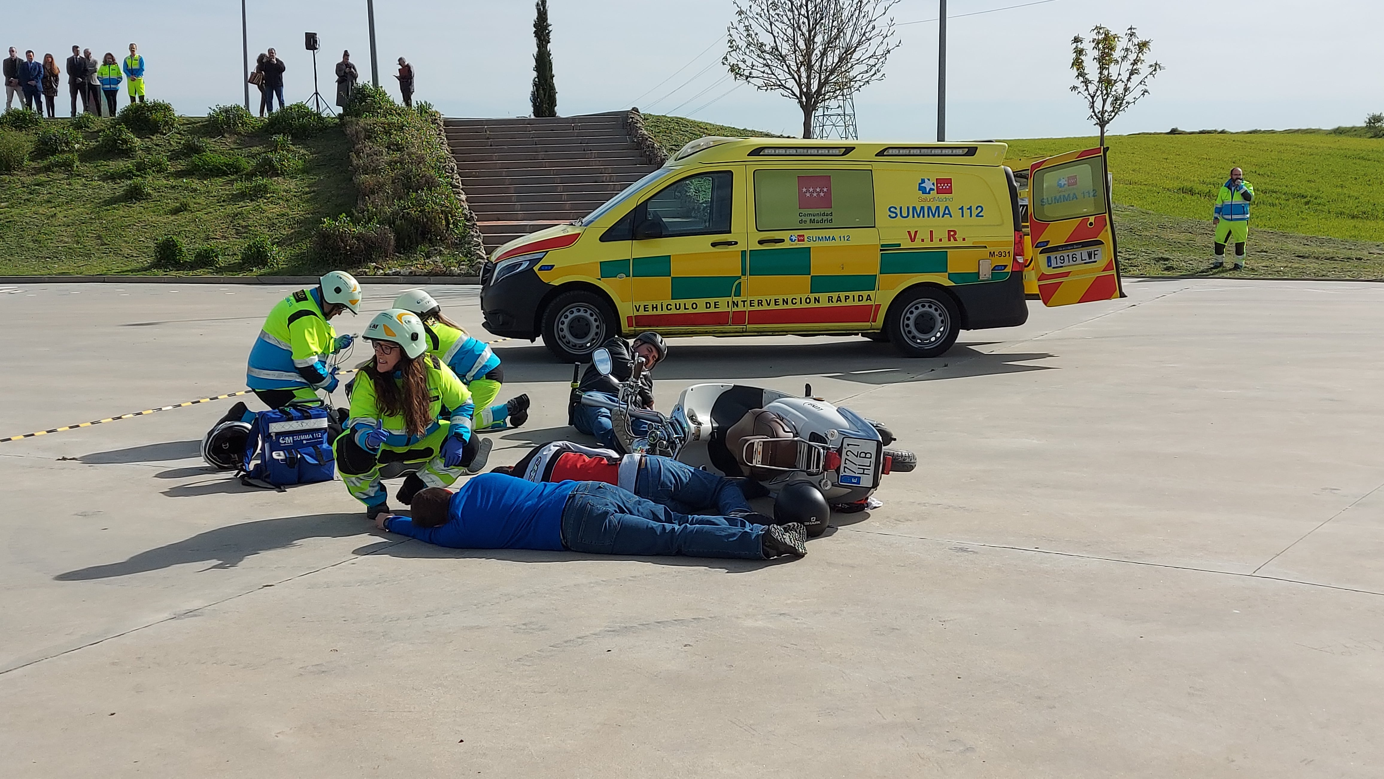 El simulacro de accidente de tráfico del SUMMA 112