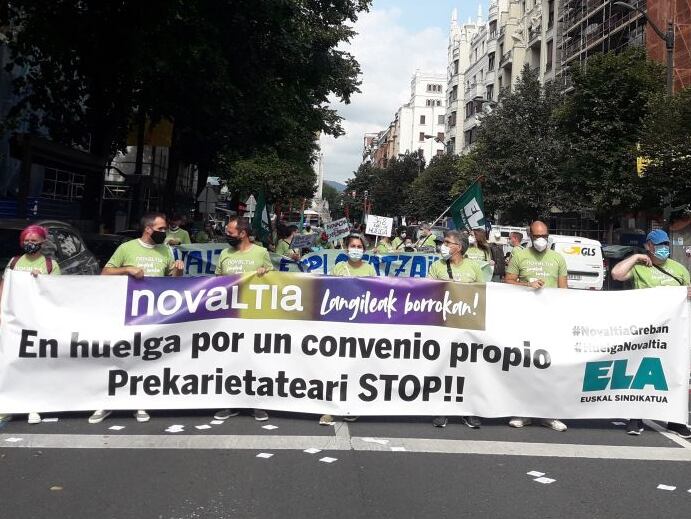 Manifestación de los trabajadores de Novaltia