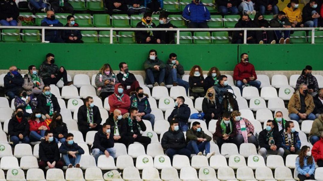 Las gradas de El Sardinero el día del derbi contra el Laredo