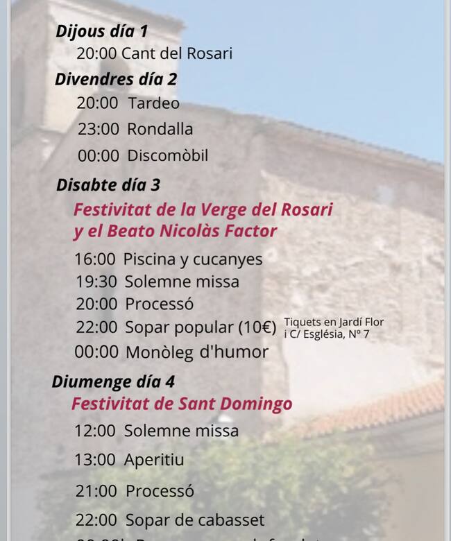 Programa d'actes Festes l'Aljorf 2024. Foto: Ajuntament d'Albaida.