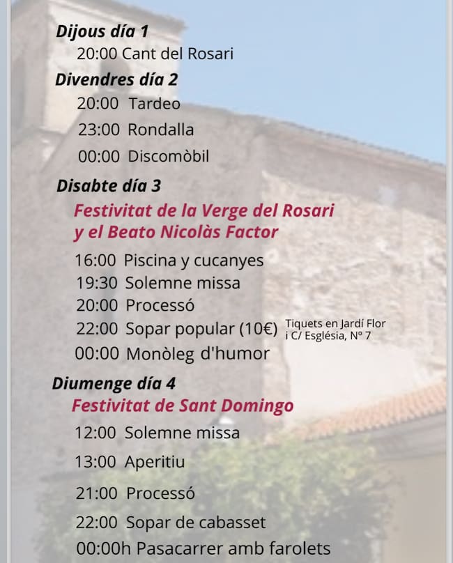 Programa d'actes Festes l'Aljorf 2024. Foto: Ajuntament d'Albaida.