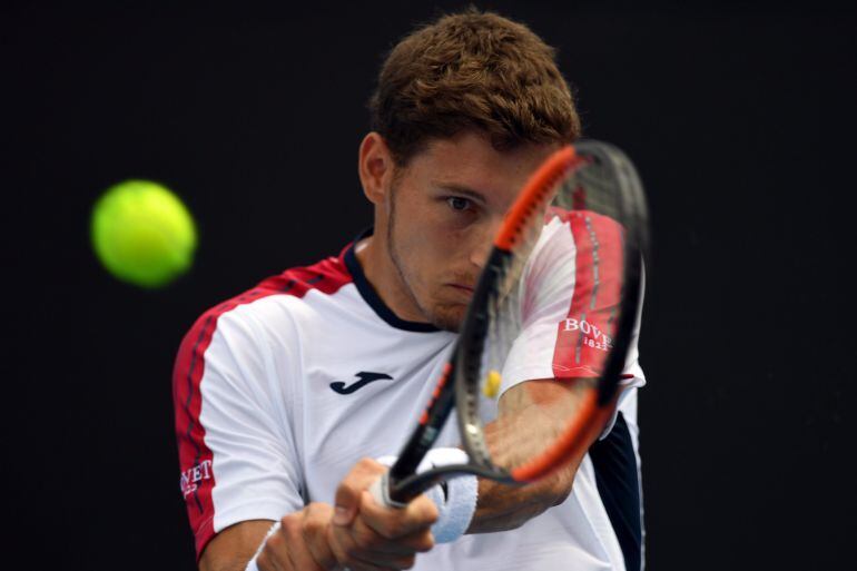 Pablo Carreño durante su debut en Australia.