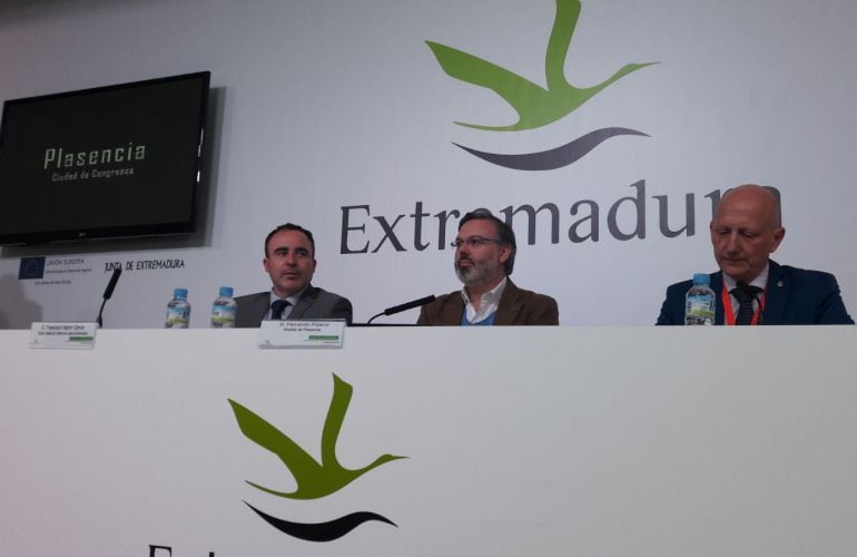 El Alcalde de Plasencia, Fernando Pizarro, durante la presnetación en Fitur 