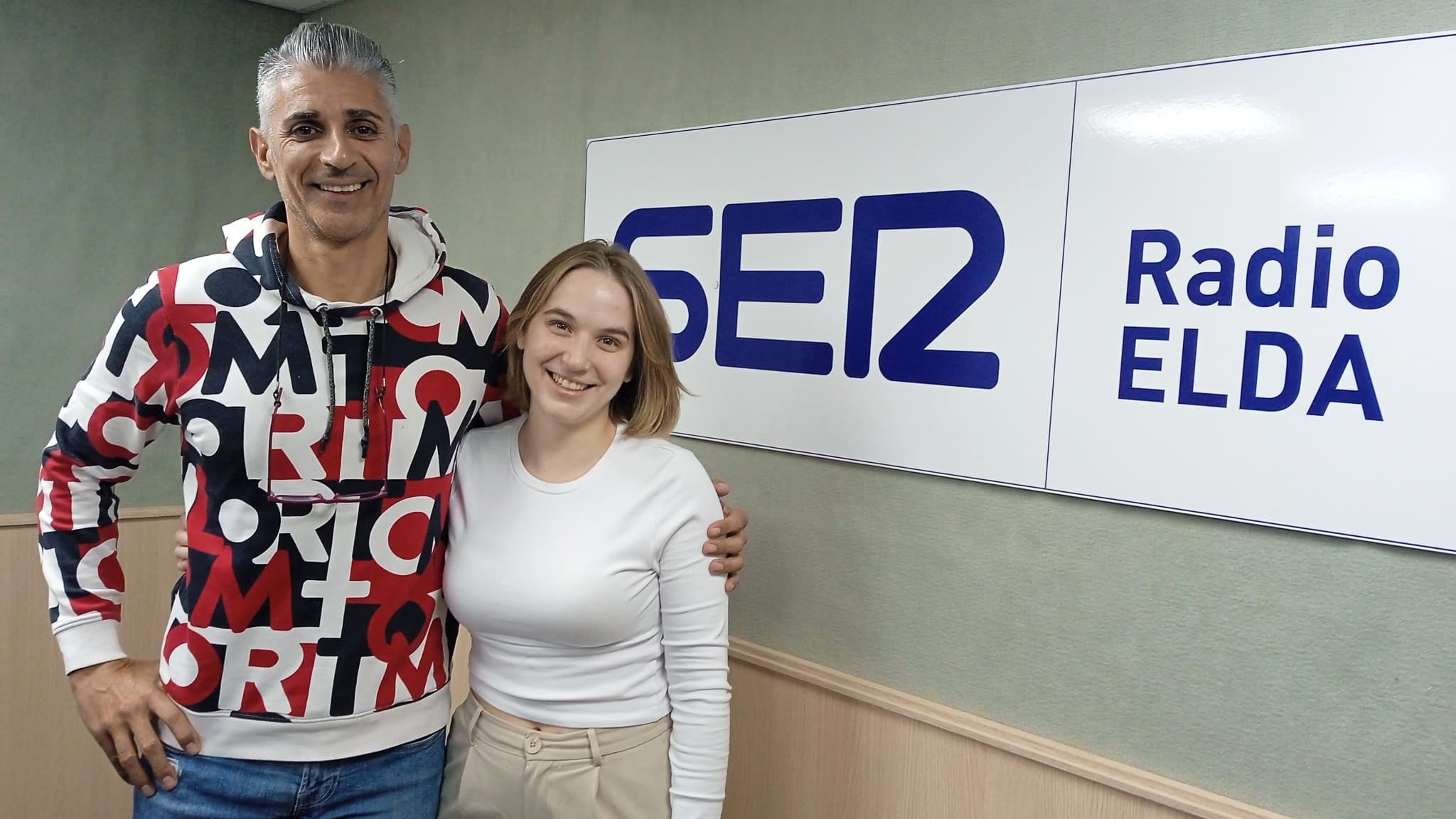 Bartolmé y Marina, en el estudio de Radio Elda SER