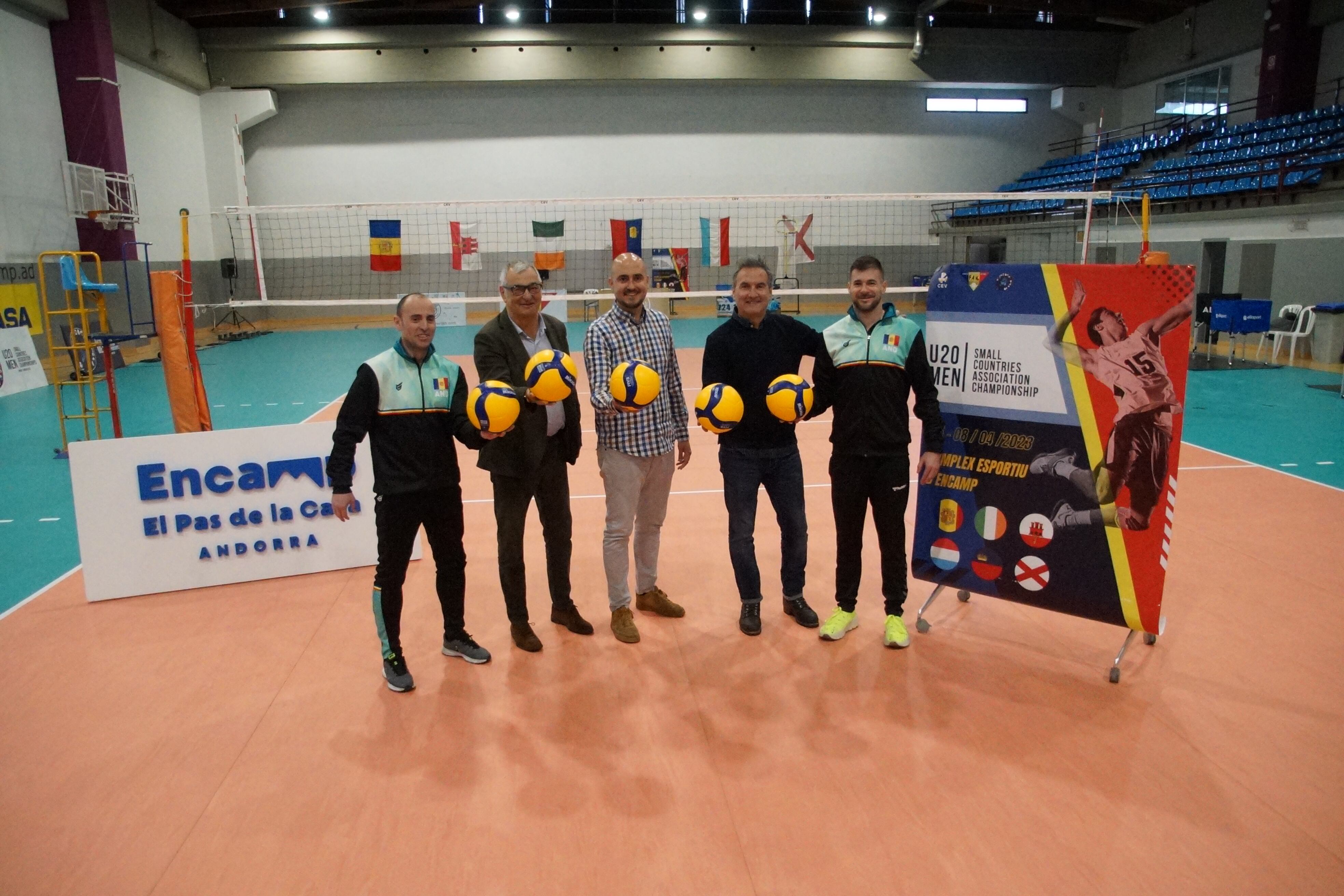 Un instant de la presentació de l'Europeu sub-20 de vòlei.