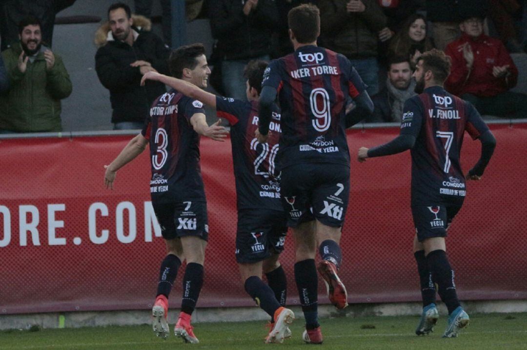 La plantilla azulgrana celebrando un gol