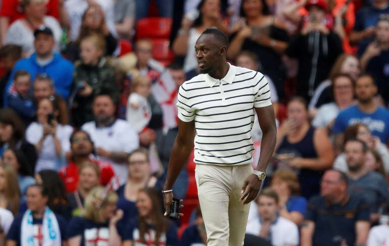  England v Soccer Aid World XI - Old Trafford, Manchester, Britain - June 10, 2018   Usain Bolt before the match  