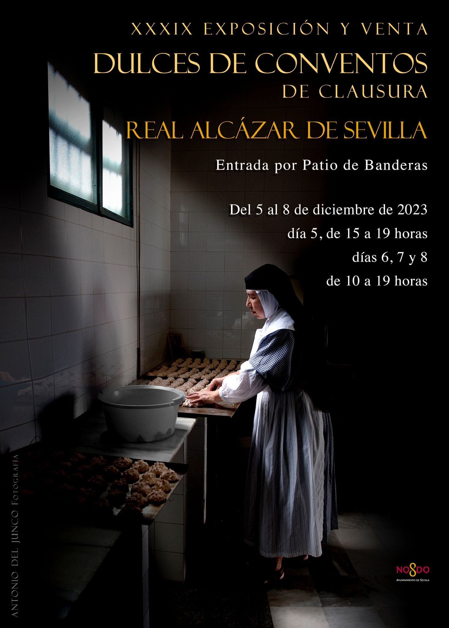 Cartel de la Muestra de Dulces de Conventos de Clausura que se celebra estos días en el Alcázar de Sevilla