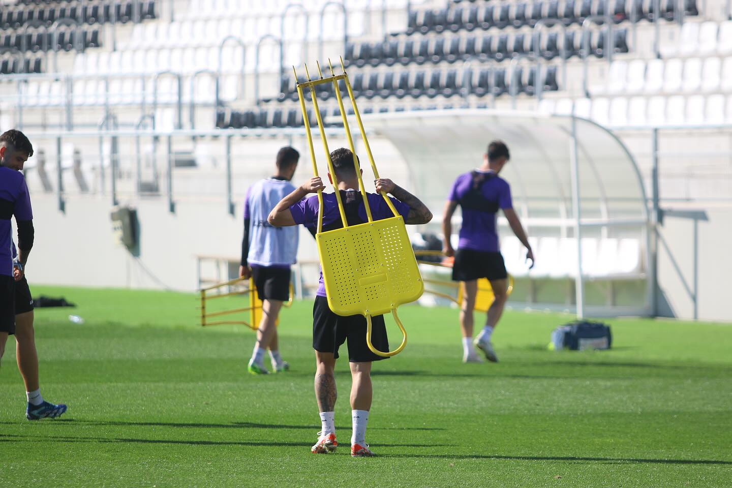 Un entreno de la Balona