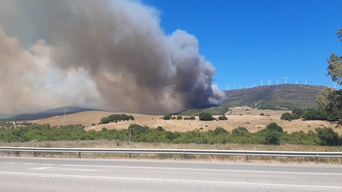 Estado del incendio pasadas las cinco de la tarde