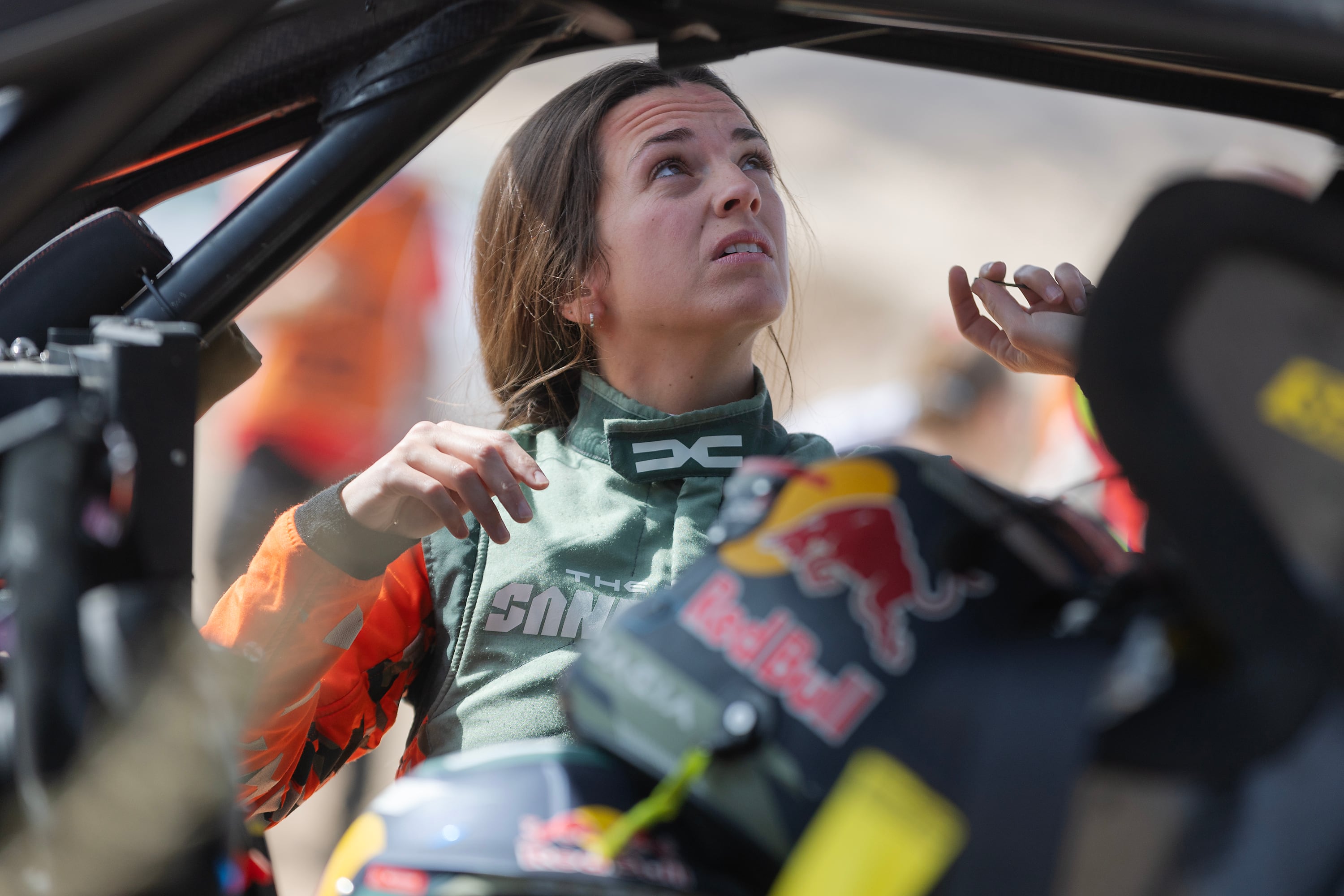 Cristina Gutiérrez durante el prólogo del Dakar