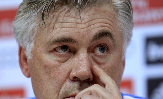 Ancelotti en la rueda de prensa previa al partido de Getafe