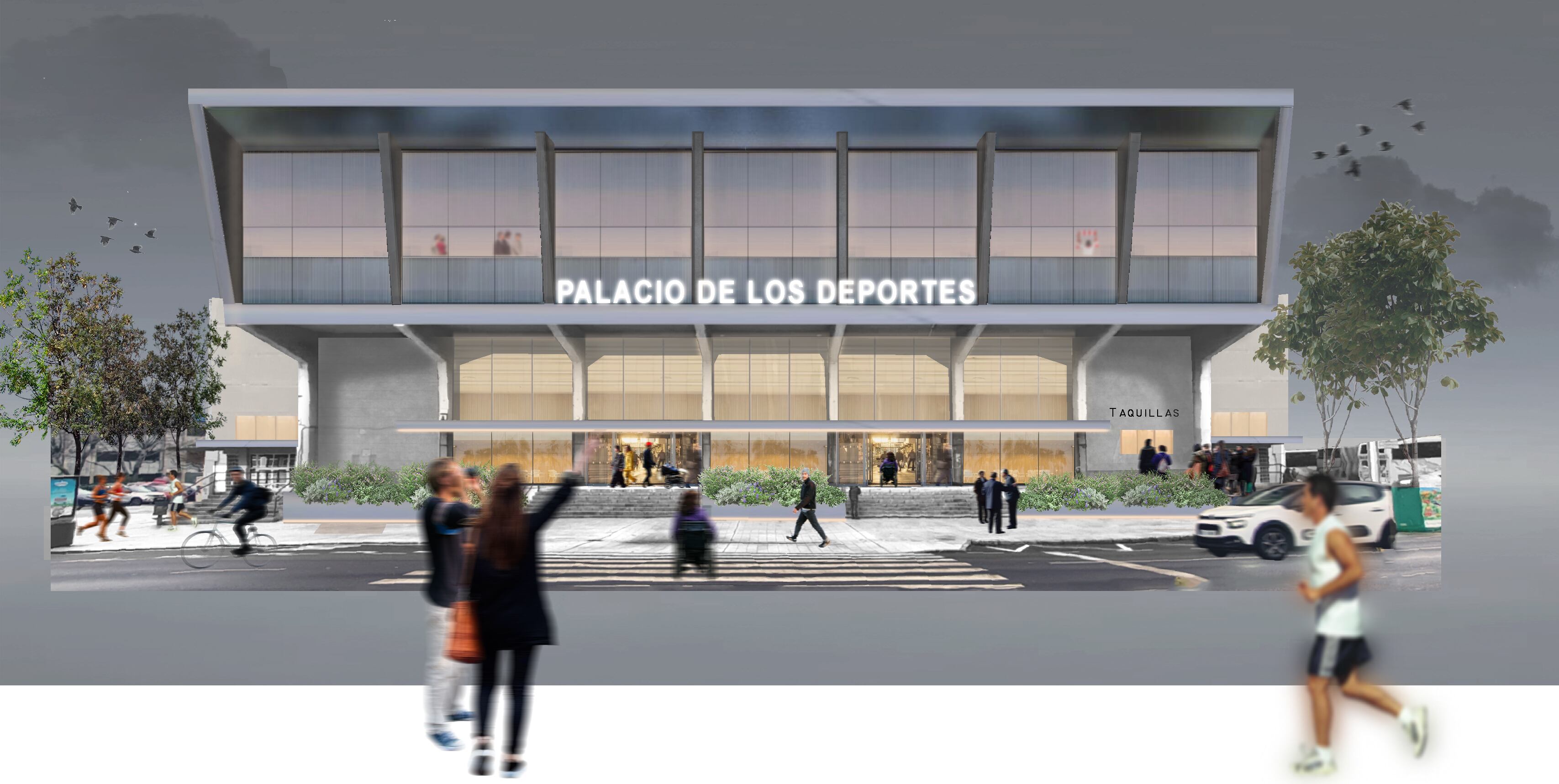 Infografía de la futura imagen del Palacio de los Deportes de León