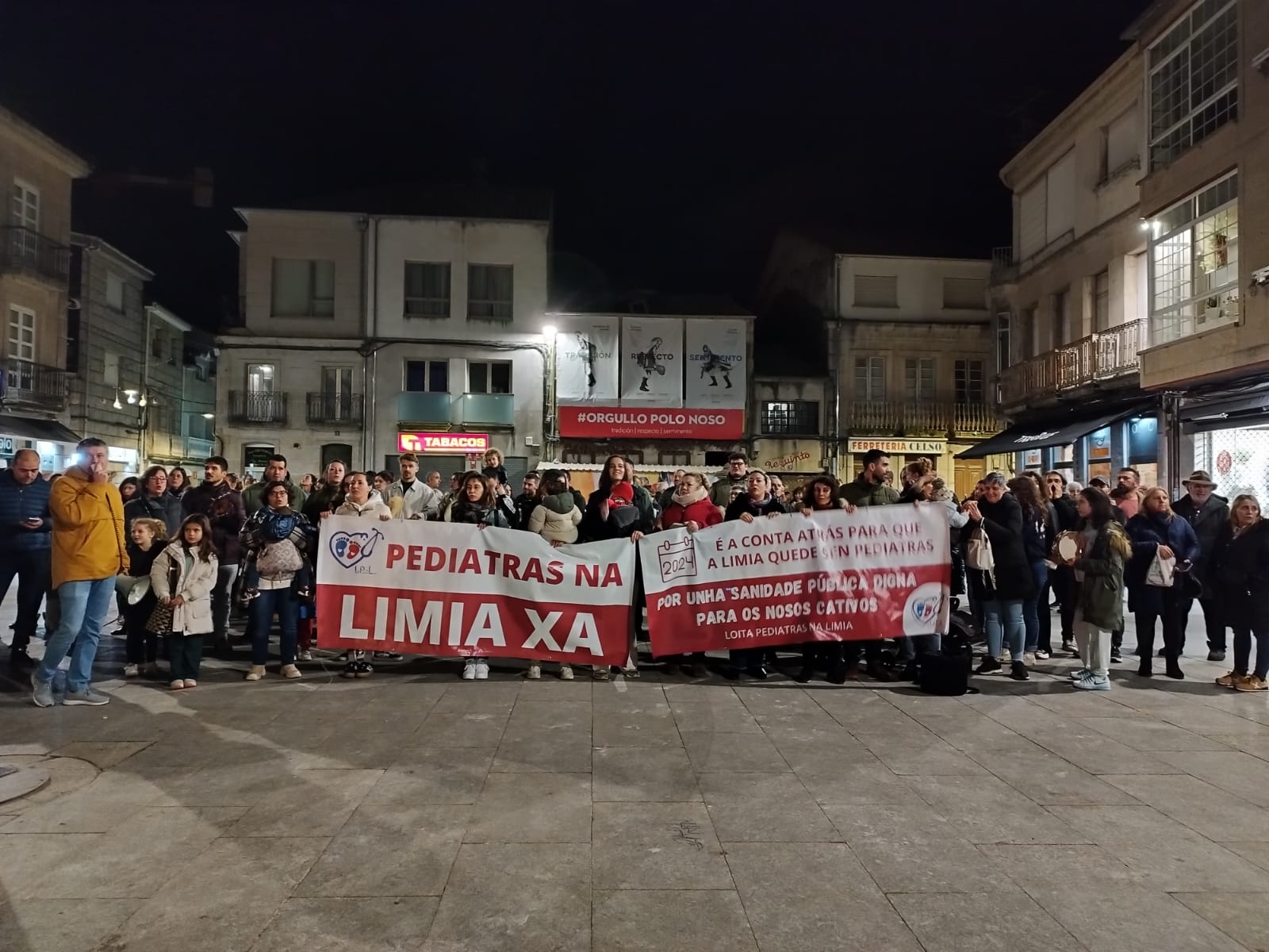 Manifestación en Xinzo de la plataforma Loita pediatras na Limia