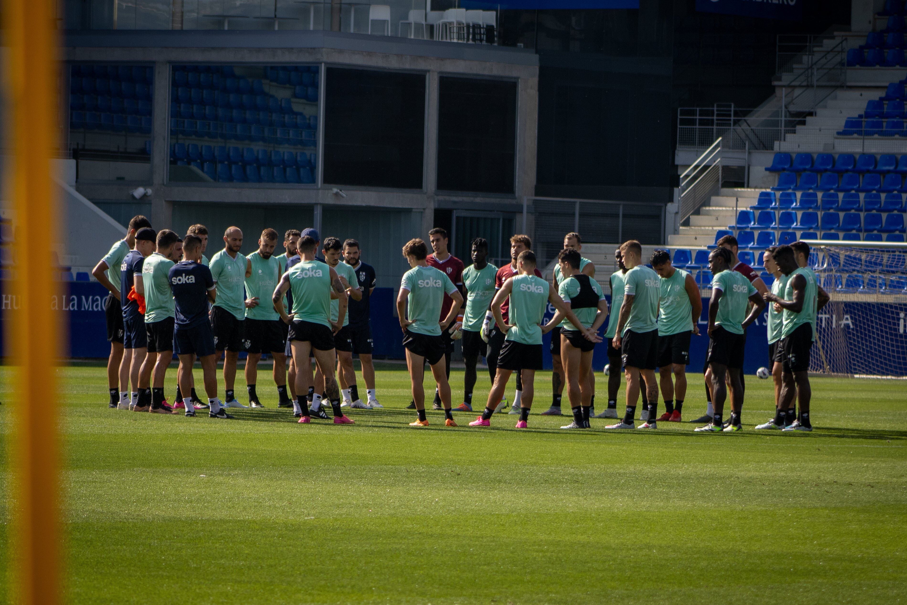 El equipo se ejercitaba en El Alcoraz este jueves