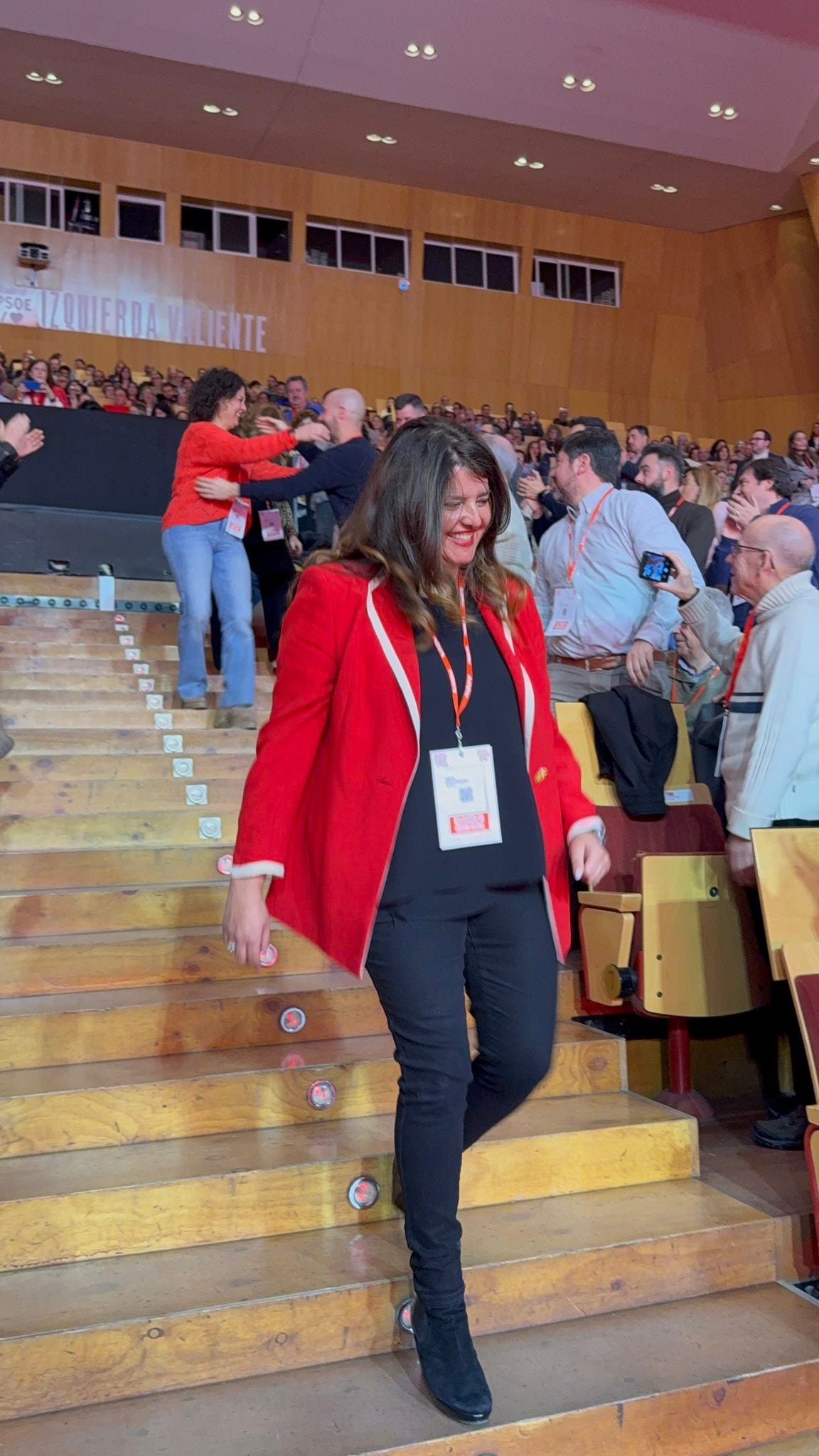 Susana López Antequera al ser nombrada vocal de la nueva ejecutiva del PSOE-M