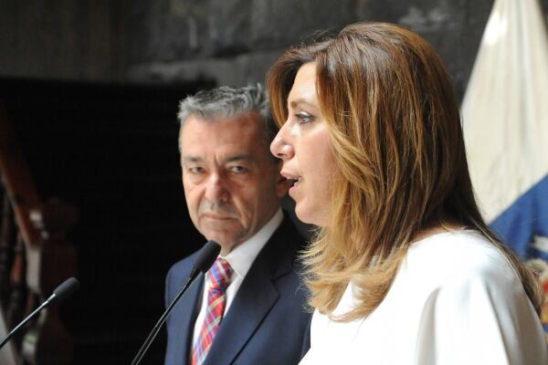 Susana Díaz junto al presidente canario