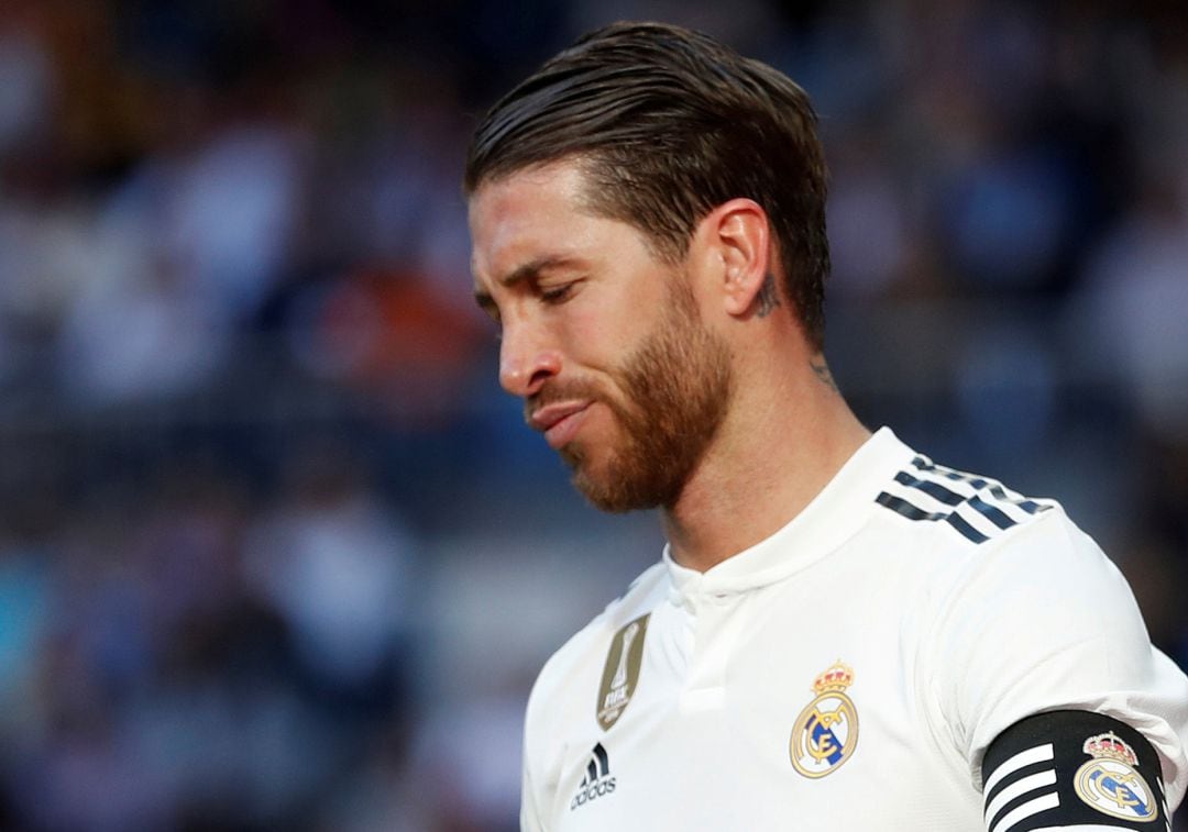 Sergio Ramos, durante el partido de liga contra el Celta. 