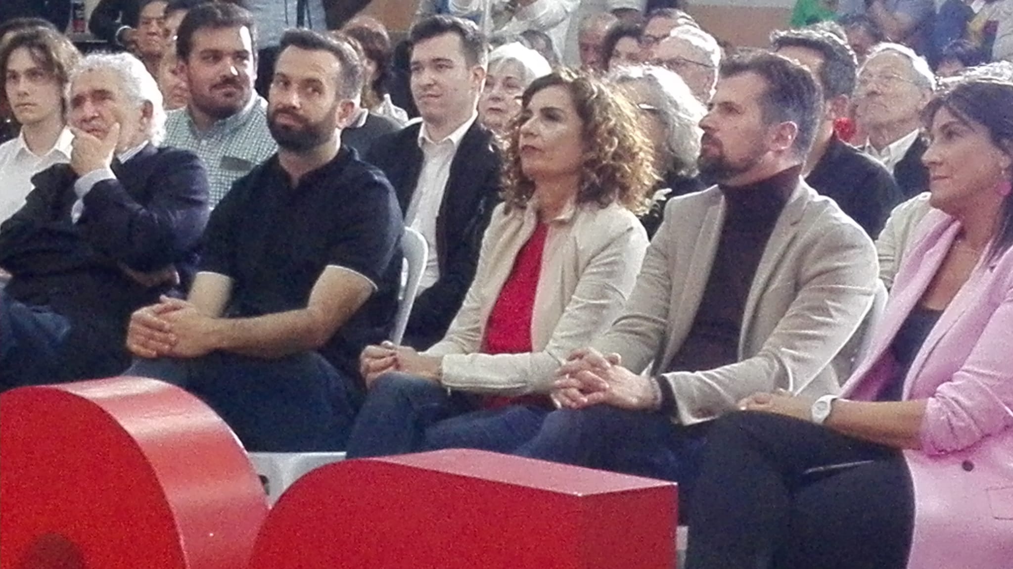 María Jesús Montero en un acto en la Josa este viernes