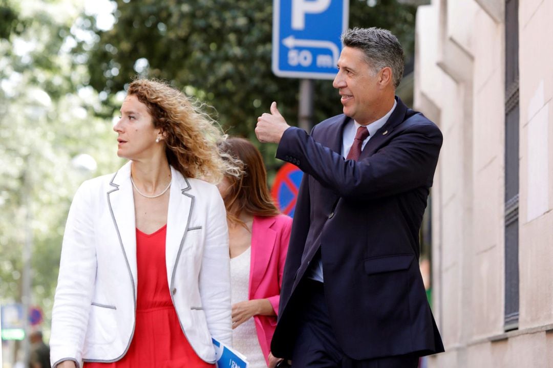 Xavier García Albiol, candidato del Partido Popular al ayuntamiento de Badalona, a su llegada a la sede del consistorio