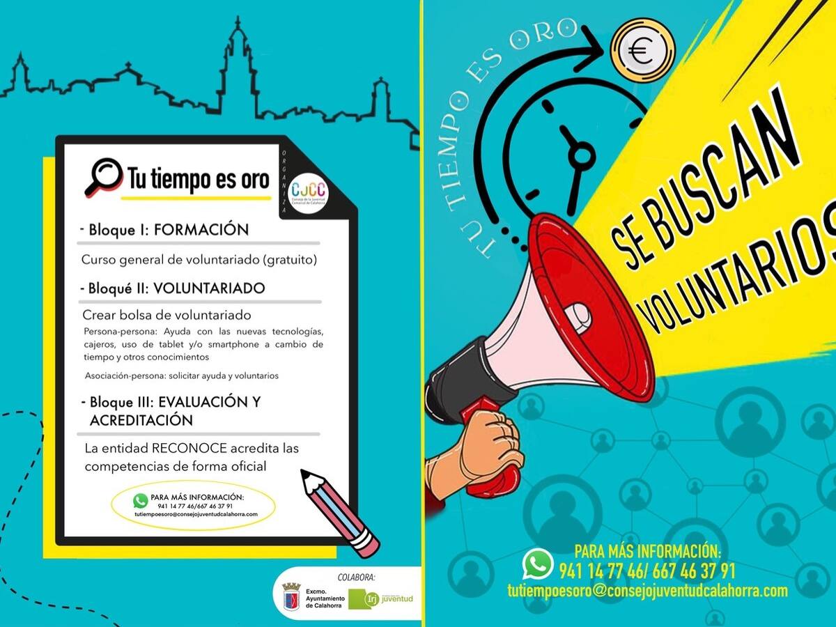 'Tu tiempo es oro': el proyecto que busca fomentar el voluntariado