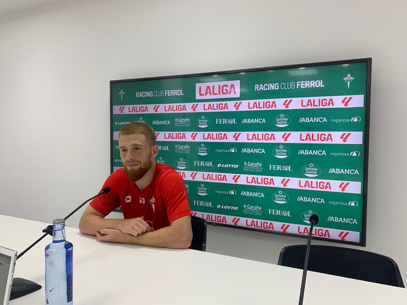 Carlos Vicente, este martes en rueda de prensa en el estadio de A Malata (foto: Cadena SER)