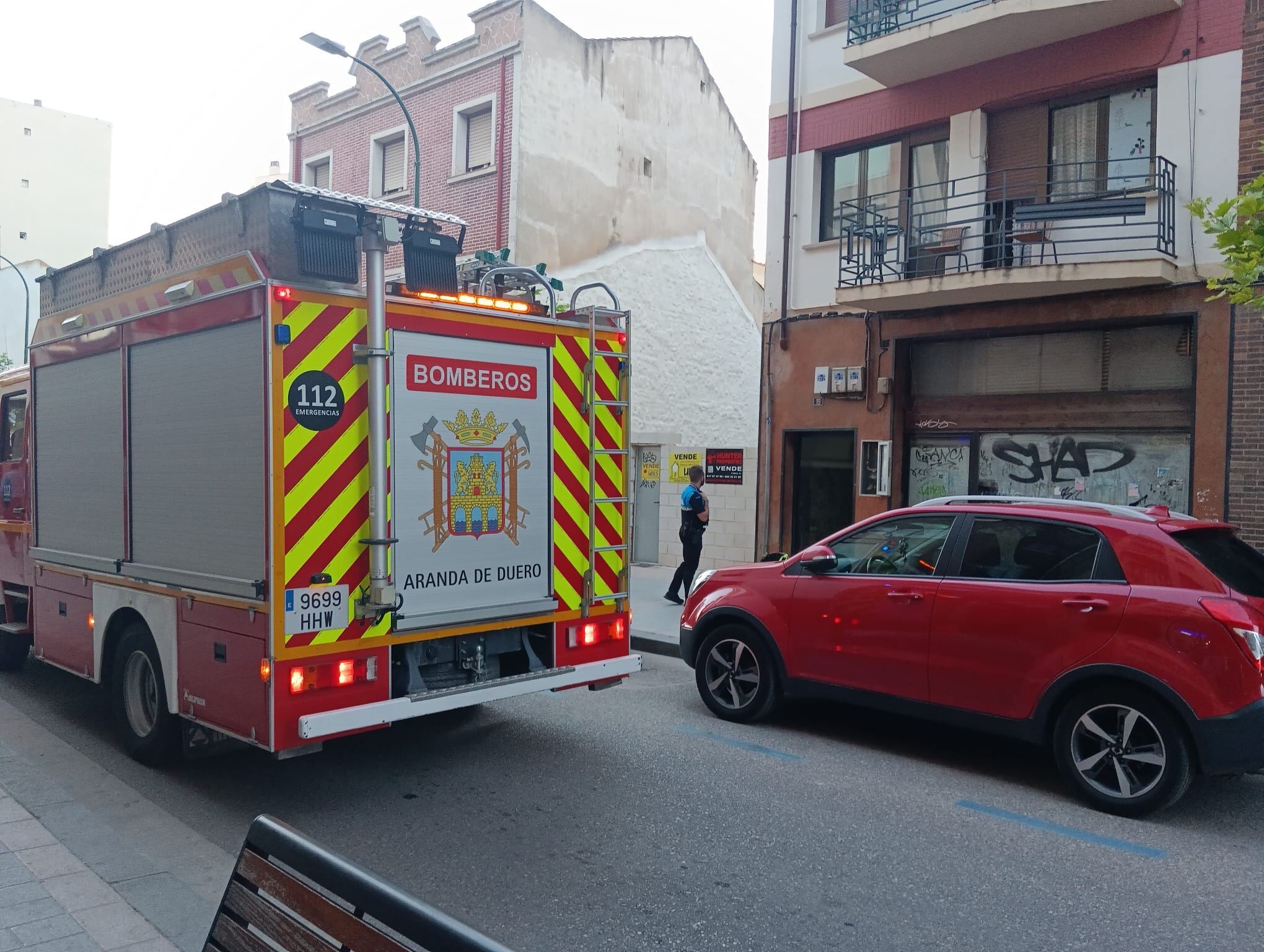 Intervención de los bomberos