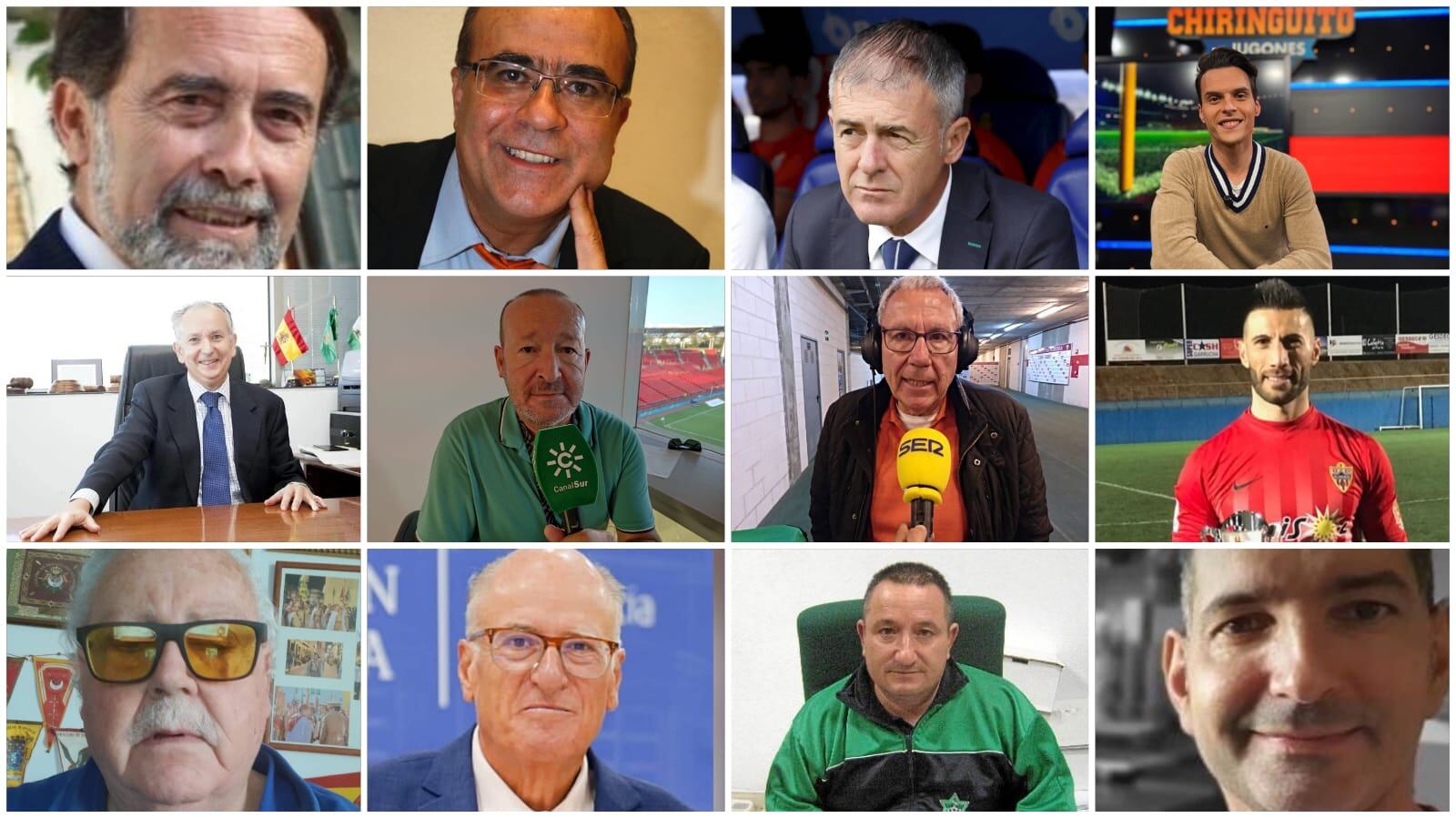 Algunas de las voces del equipazo de analistas que participan en la antena de la SER cuando juega el Almería.