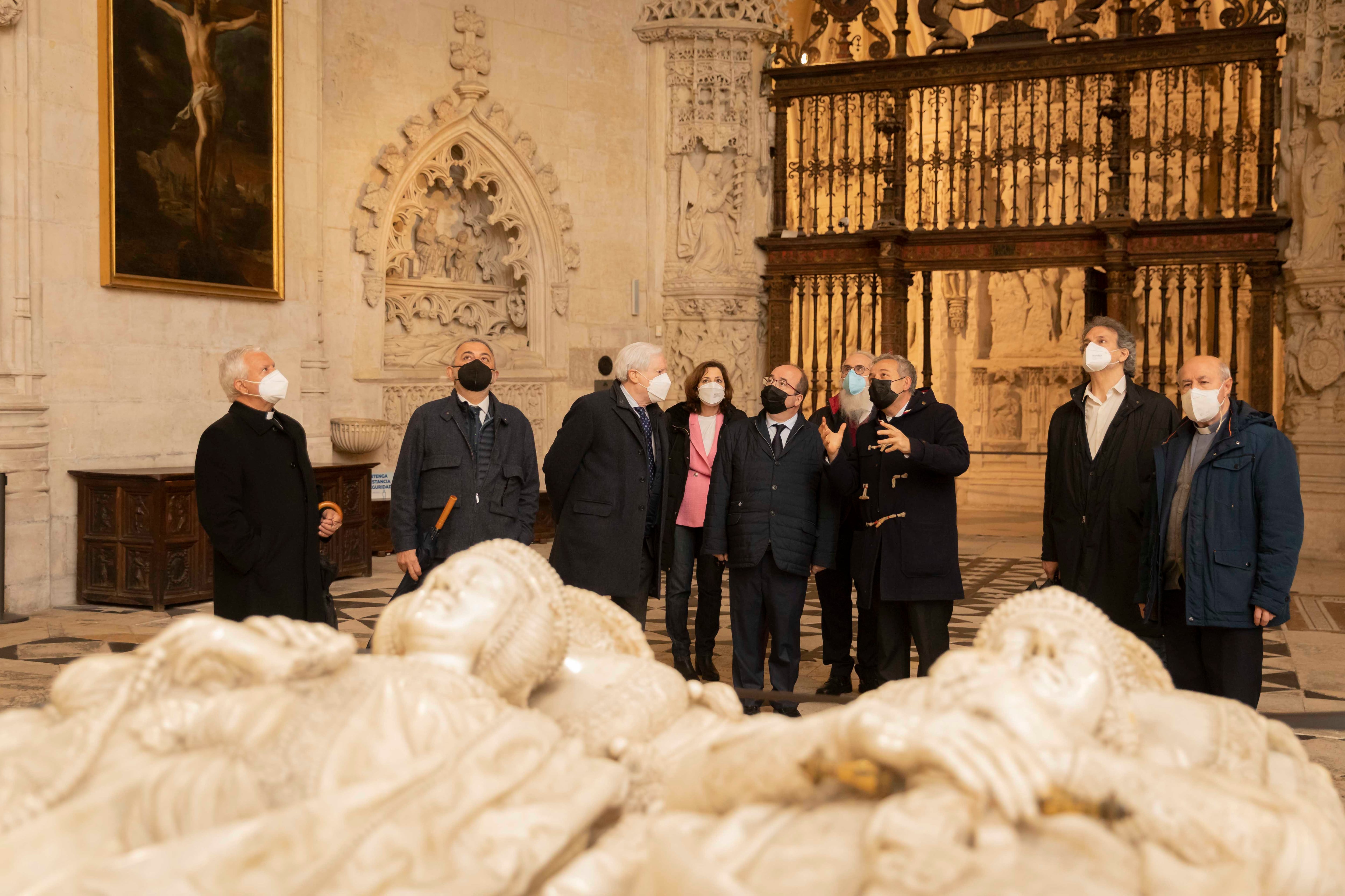 El ministro de Cultura Miquel Iceta en su visita a la Catedral de Burgos el pasado 19 de abril