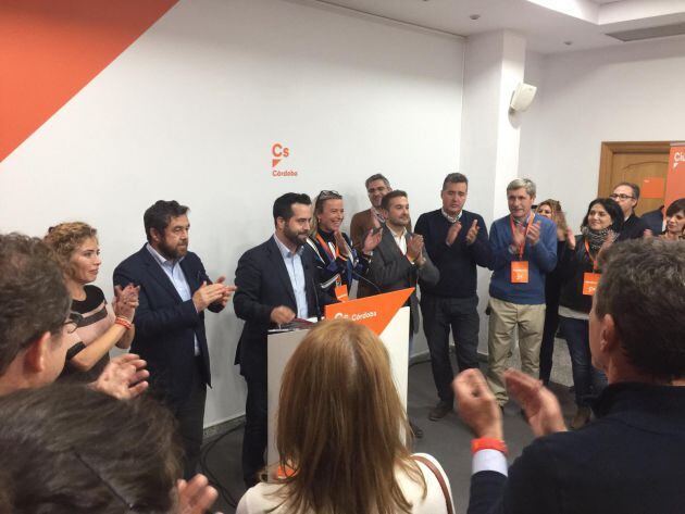 Fran Carrillo valora los resultados en la sede de Ciudadanos