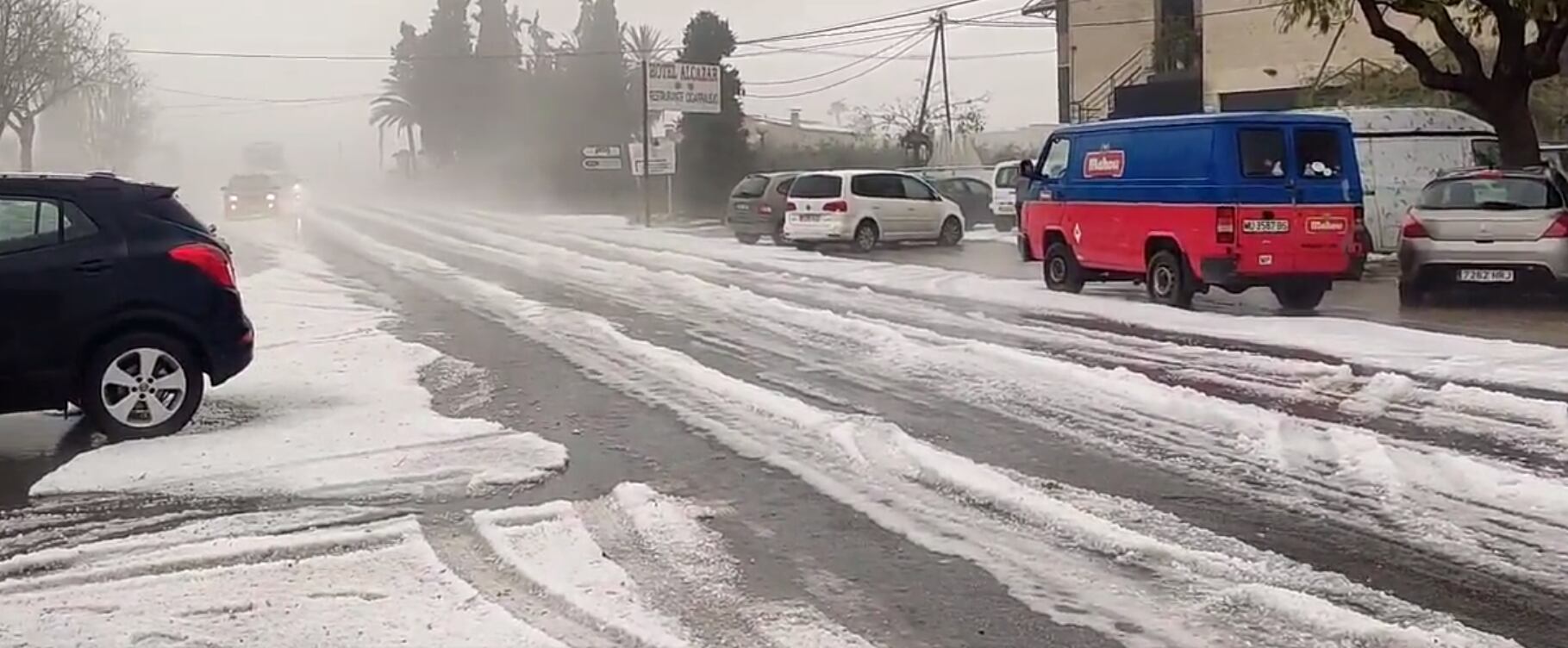 Granizada en Mula (Murcia)