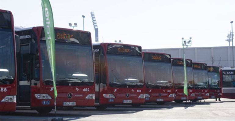 Flota de autobuses del grupo Vectalia