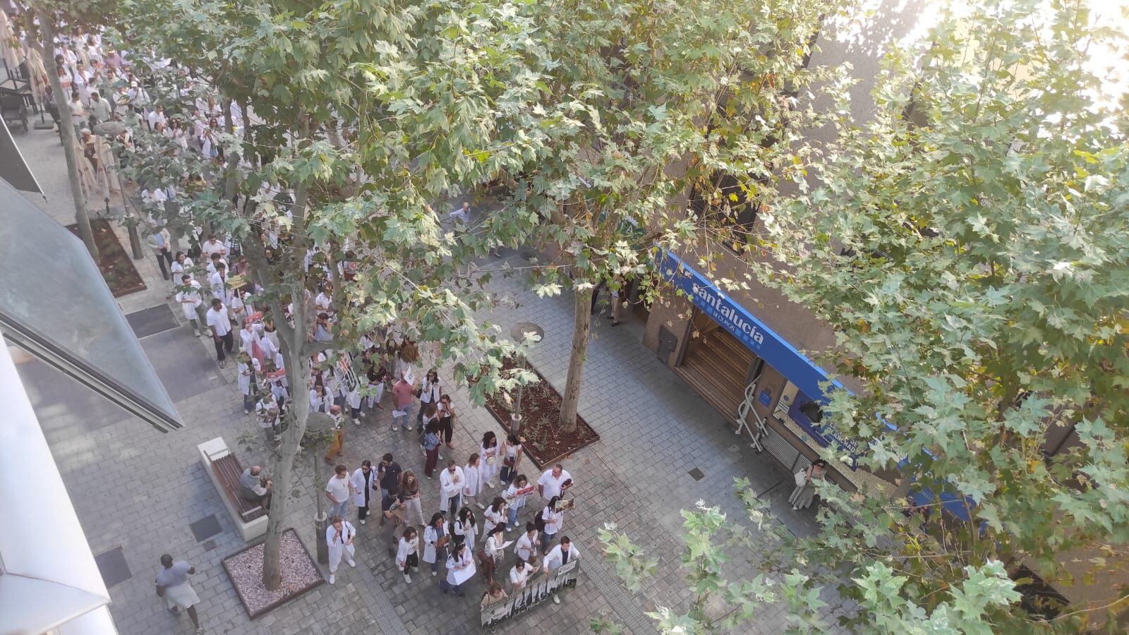 Imagen de la manifestación de los facultativos en el centro de Ciudad Real