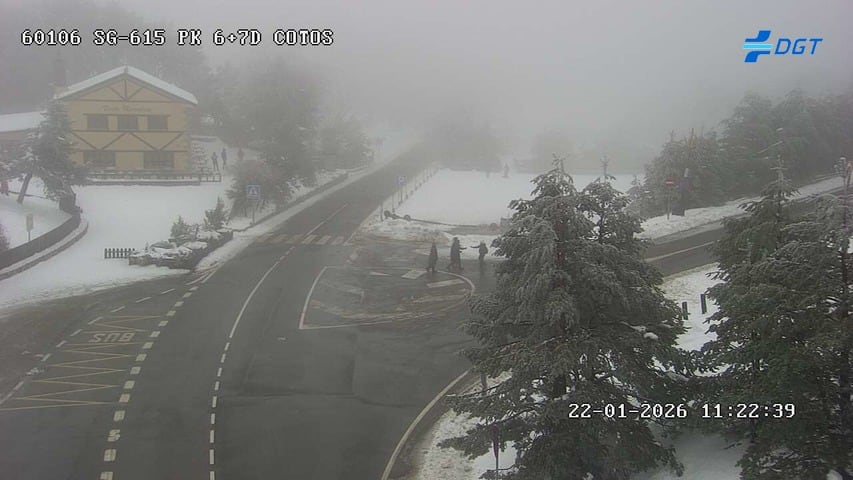 Suspendido el autobús que sube a Navacerrada y Cotos por la previsión de nevadas en la sierra