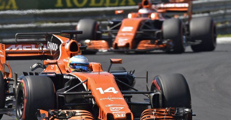 Fernando Alonso, durante el Gran Premio de Hungría