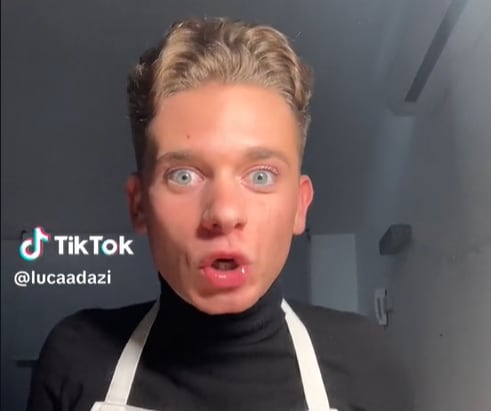 Luca, concursante de &#039;MasterChef&#039;, hablando en un TikTok