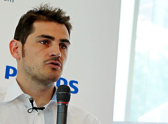 Iker Casillas, durante un acto publicitario