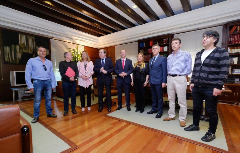 Herrera presidió el acto de la firma 