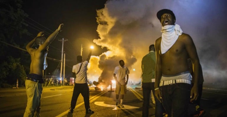 Fotografía de archivo de las protestas de Ferguson.