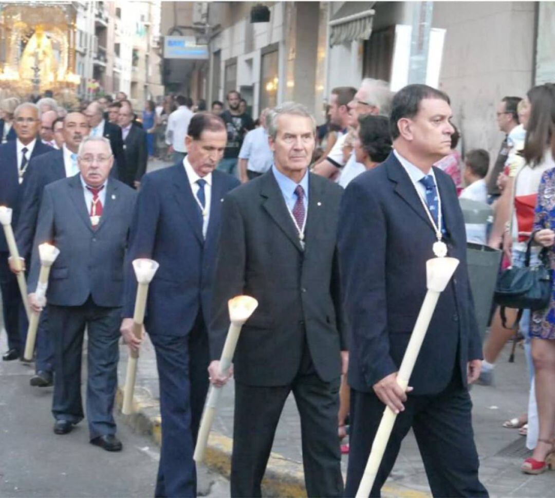 Procesión de la octava en una imagen de archivo 