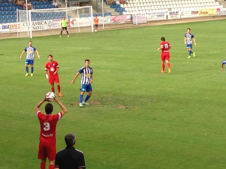 Un momento del Talavera-Amorebieta de este domingo