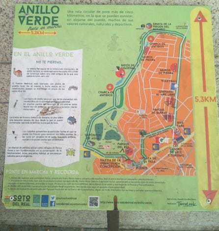 Plano de las rutas verdes del pueblo