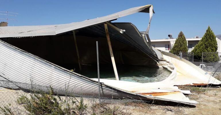 Estado en el que ha quedado el depósito de agua