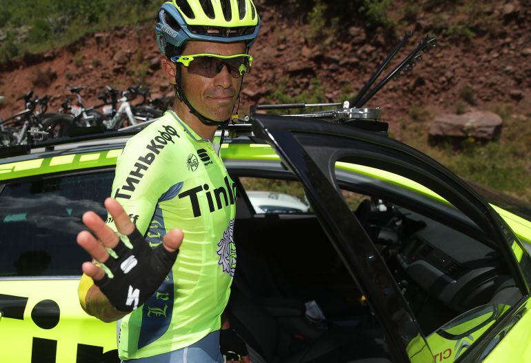 Alberto Contador, el día de su retirada del Tour.