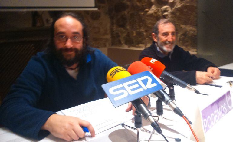 Oscar Jiménez y Santiago Izquierdo, miembros de Podemos Ávila