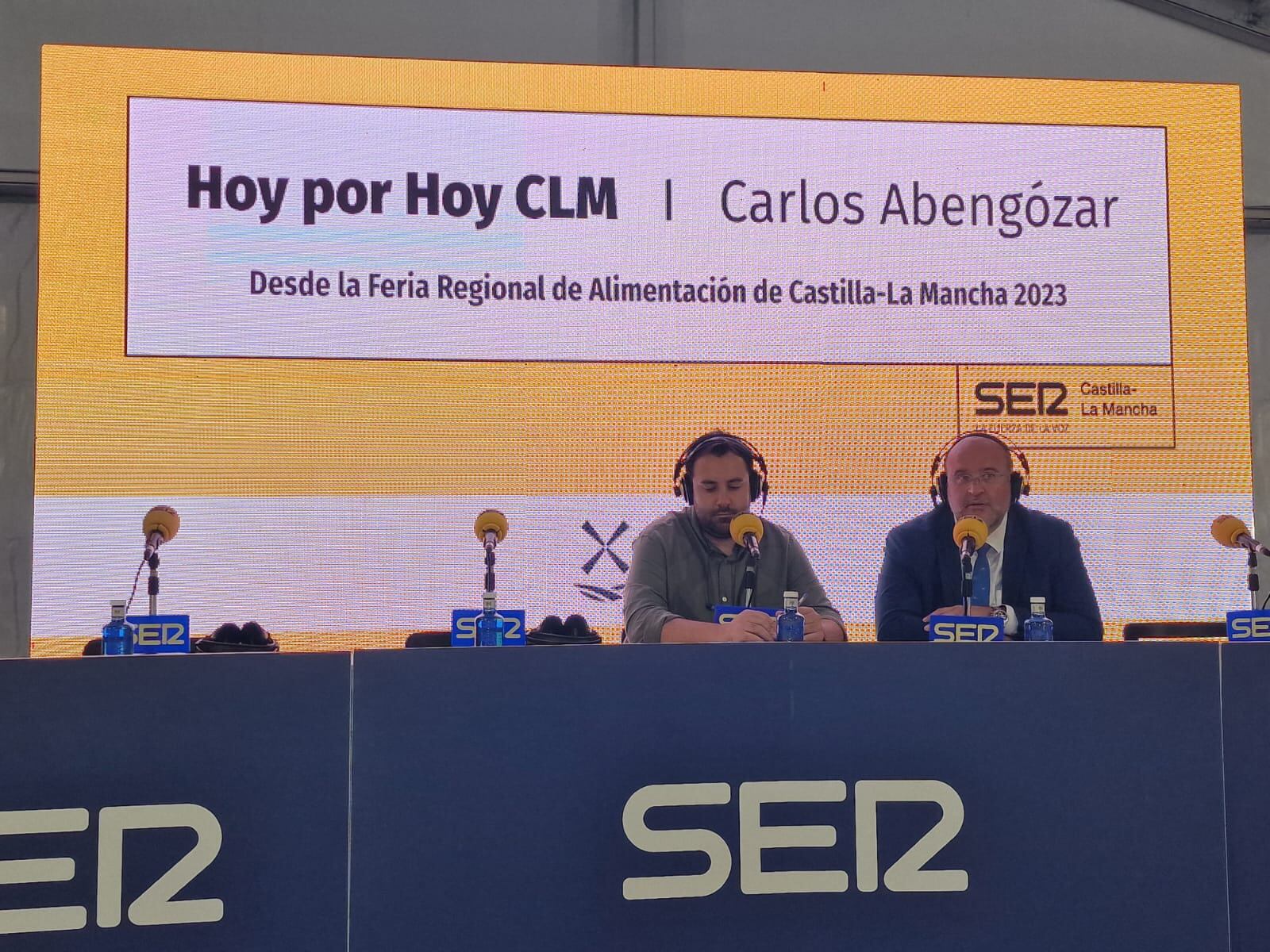 José Luis Martínez Guijarro, vicepresidente de la Junta de Castilla-La Mancha, durante el especial 'Hoy por Hoy Castilla-La Mancha' desde Tarancón (Cuenca) con motivo de FERACAM